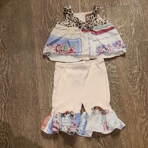 Kids Animal Print and Pastel Matching Set